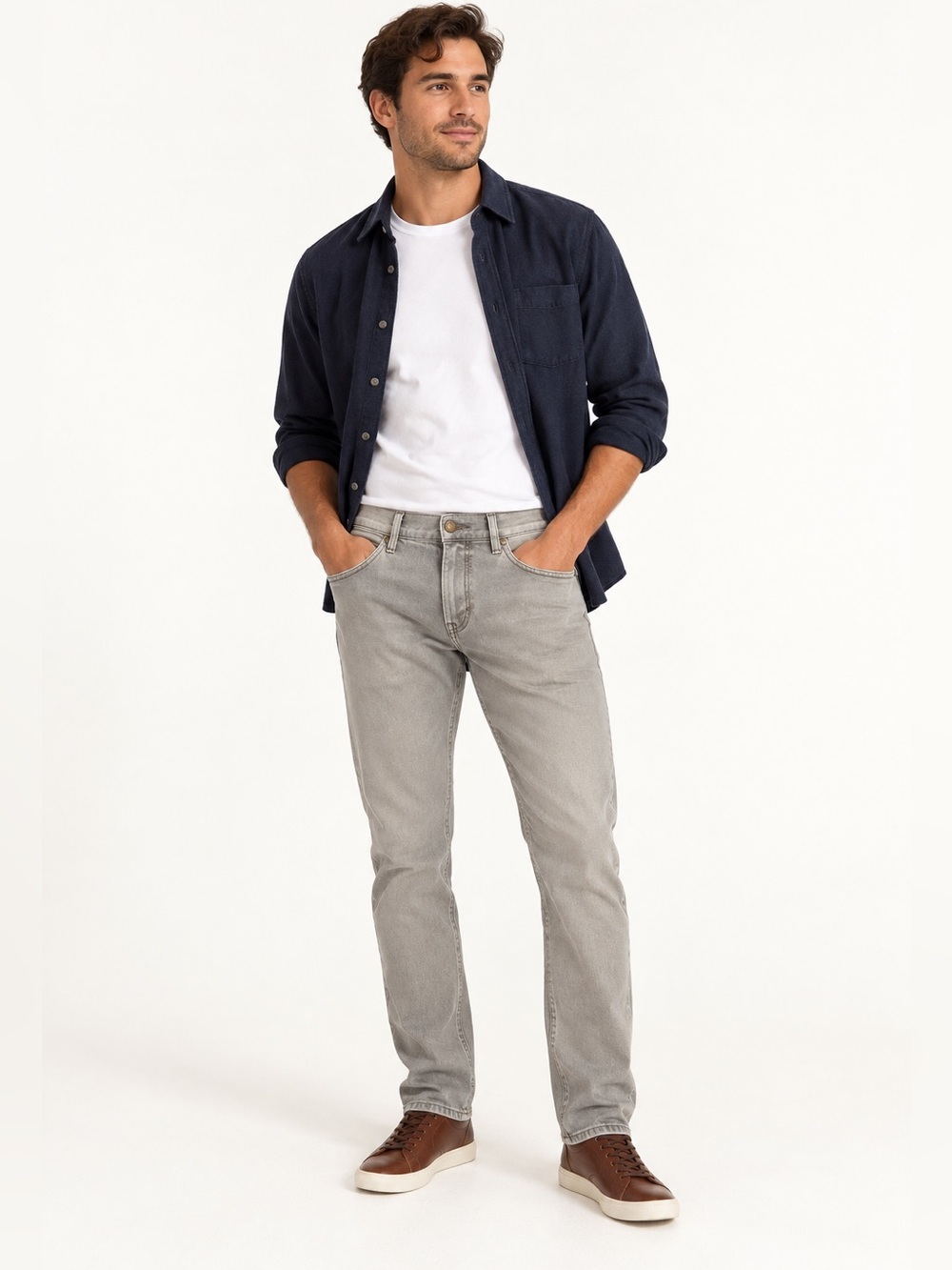 Marine Layer Men’s Gray Slim Straight Jeans 32x32 Washed Denim